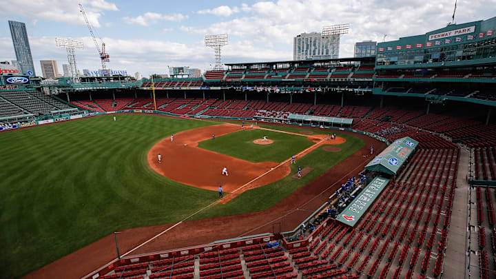 Sep 6, 2020; Boston, Massachusetts, USA; An empty Fenway Park is seen during the game between the Boston Red Sox and the Toronto Blue Jays. Mandatory Credit: Winslow Townson-Imagn Images