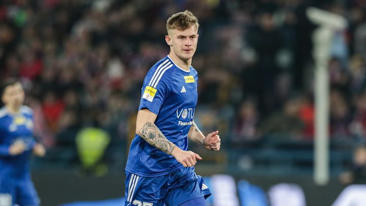Wiktor Bogacz of Miedz Legnica seen during the Fortuna 1...