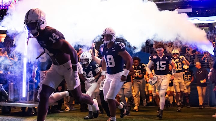 Drew Allar (15) is one of the best quarterbacks in college football with a lot riding on his shoulders for the Nittany Lions’ season.