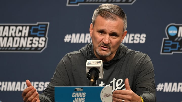 Mississippi State Basketball's head coach Chris Jans during the NCAA tournament pre practice press conference at Lenovo Center. Mississippi State Basketball's head coach Chris Jans during the NCAA tournament pre practice press conference at Lenovo Center.