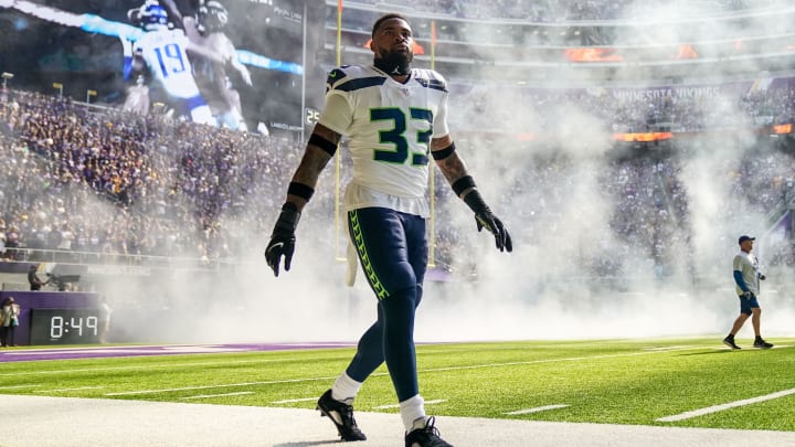 Sep 26, 2021; Minneapolis, Minnesota, USA; Seattle Seahawks strong safety Jamal Adams (33) prior to the game against Minnesota Vikings at U.S. Bank Stadium. Mandatory Credit: Brace Hemmelgarn-USA TODAY Sports