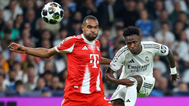 Vini Jr. em ação em Real Madrid x Bayern de Munique 