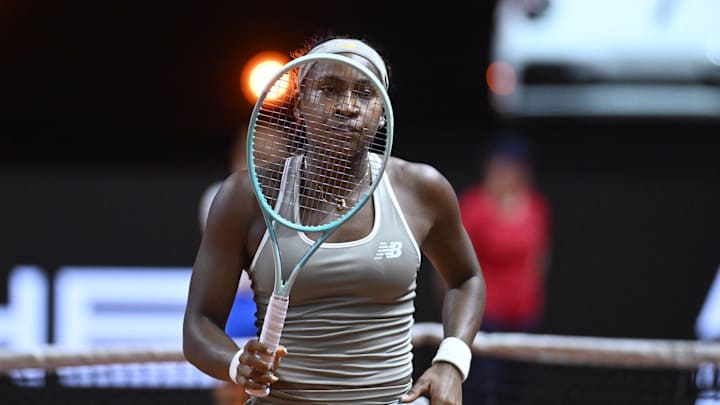 Coco Gauff lost to Jasmine Paolini in straight sets at the Stuttgart Open on Saturday, April19.