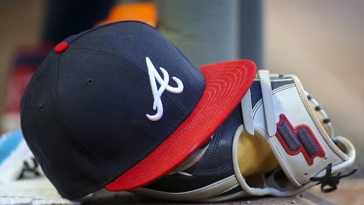 May 31, 2019; Atlanta, GA, USA; Detailed view of the hat and glove of Atlanta Braves center fielder Ronald Acuna Jr. (not pictured) against the Detroit Tigers in the fourth inning at SunTrust Park. Mandatory Credit: Brett Davis-Imagn Images May 31, 2019; Atlanta, GA, USA; Detailed view of the hat and glove of Atlanta Braves center fielder Ronald Acuna Jr. (not pictured) against the Detroit Tigers in the fourth inning at SunTrust Park. Mandatory Credit: Brett Davis-Imagn Images