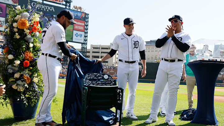 Miguel Cabrera fue homenajeado por los Tigres de Detroit 