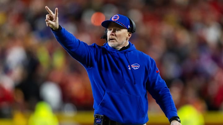 Buffalo Bills head coach Sean McDermott against the Kansas City Chiefs during the AFC Championship game