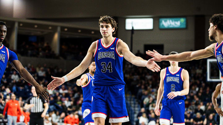 Gonzaga Bulldogs forward Braden Huff (34). Gonzaga Bulldogs forward Braden Huff (34).