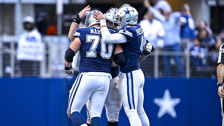 Dallas Cowboys quarterback Dak Prescott and guard Zack Martin