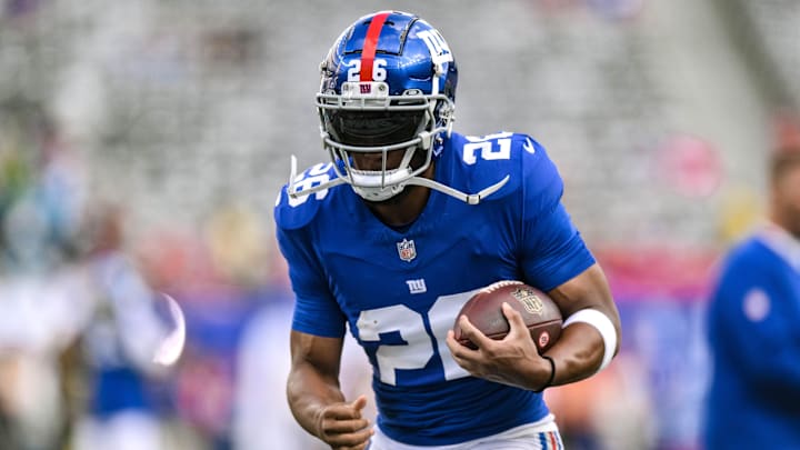 New York Giants running back Saquon Barkley (26).