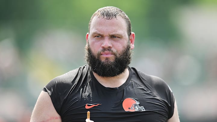 Cleveland Browns guard Joel Bitonio (75) during training camp