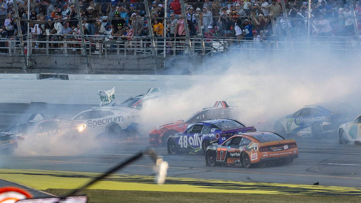 Logano Walks Away From Wild Flip With 5 Laps Remaining at Talladega