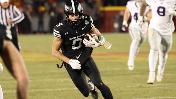 Jayden Higgins and Iowa State play for a spot in the College Football Playoff Saturday vs. Arizona State. Jayden Higgins and Iowa State play for a spot in the College Football Playoff Saturday vs. Arizona State.