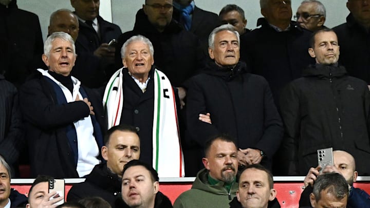 Andrea Abodi, Luciano Buonfiglio, Gabriele Gravina, Aleksander Ceferin