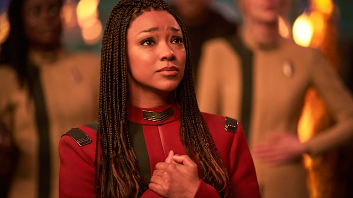 Pictured: Sonequa Martin-Green as Burnham of the Paramount+ original series STAR TREK: DISCOVERY. Photo Cr: Marni Grossman/Paramount+ © 2021 CBS Interactive. All Rights Reserved.