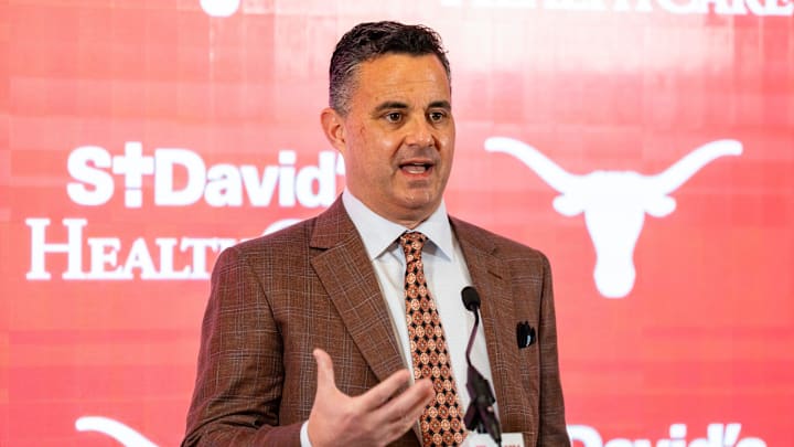 The University of Texas announces Sean Miller as their new men's basketball coach Tuesday, March 25, 2025.