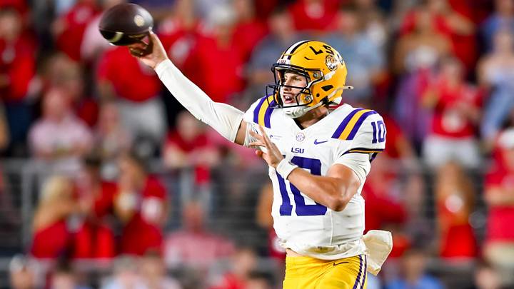 LSU quarterback Sam Leavitt. LSU quarterback Sam Leavitt.