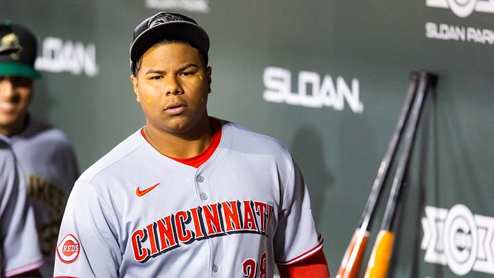 Nov 9, 2025; Mesa, AZ, USA; Cincinnati Reds catcher Alfredo Duno during the Arizona Fall League Fall Stars Game at Sloan Park. Mandatory Credit: Mark J. Rebilas-Imagn Images Nov 9, 2025; Mesa, AZ, USA; Cincinnati Reds catcher Alfredo Duno during the Arizona Fall League Fall Stars Game at Sloan Park. Mandatory Credit: Mark J. Rebilas-Imagn Images