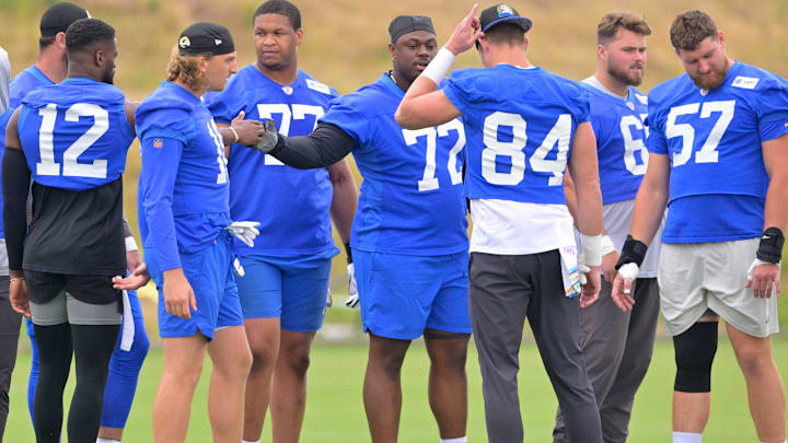 Los Angeles Rams Offseason Workout, Hunter Long, Van Jefferson, Zach Thomas, Ben Skowronek, Tremayne Anchrum Jr, Alaric Jackson