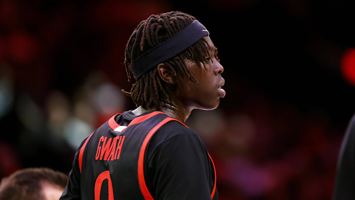 San Diego State Aztecs forward Magoon Gwath (0).