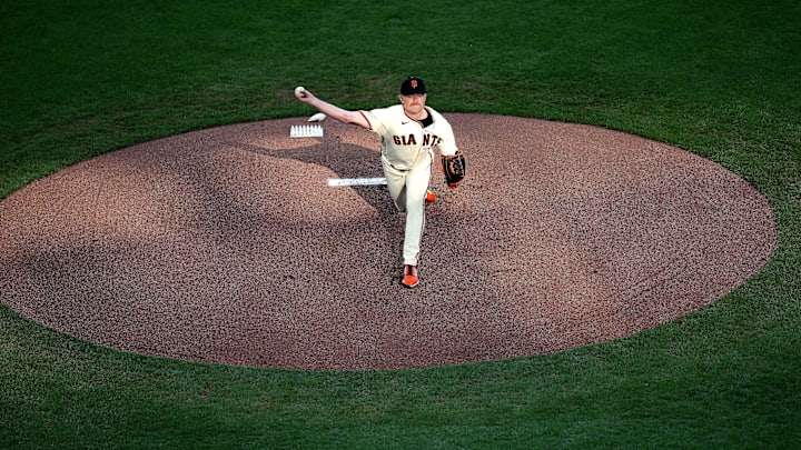 Mar 25, 2026; San Francisco, California, USA; San Francisco Giants pitcher Logan Webb (62) delivers a pitch against the New York Yankees in the first inning at Oracle Park. Mandatory Credit: Cary Edmondson-Imagn Images Mar 25, 2026; San Francisco, California, USA; San Francisco Giants pitcher Logan Webb (62) delivers a pitch against the New York Yankees in the first inning at Oracle Park. Mandatory Credit: Cary Edmondson-Imagn Images