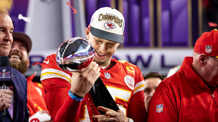 Patrick Mahomes and the Lombardi Trophy are old friends by this point in his career