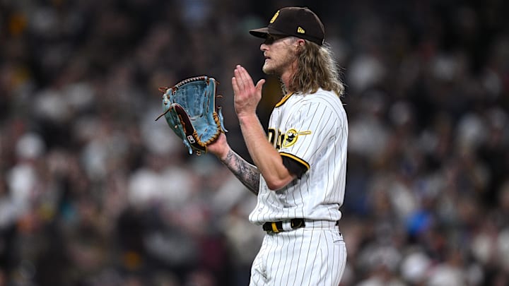 Jun 13, 2023; San Diego, California, USA; San Diego Padres relief pitcher Josh Hader (71) celebrates