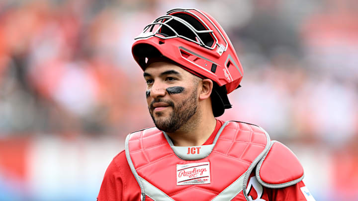 Cincinnati Reds catcher Jose Trevino