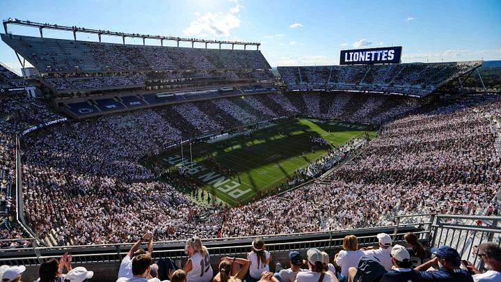 A general view of Beaver Stadium during the game between the Marshall Thundering Herd and Penn State Nittany Lions. A general view of Beaver Stadium during the game between the Marshall Thundering Herd and Penn State Nittany Lions.
