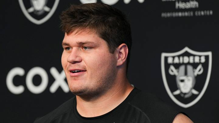 Las Vegas Raiders center Tyler Linderbaum