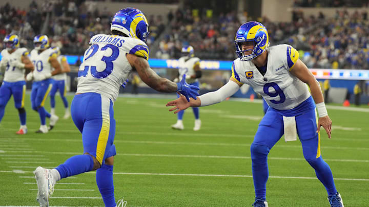 Dec 3, 2023; Inglewood, California, USA; Los Angeles Rams running back Kyren Williams (23)