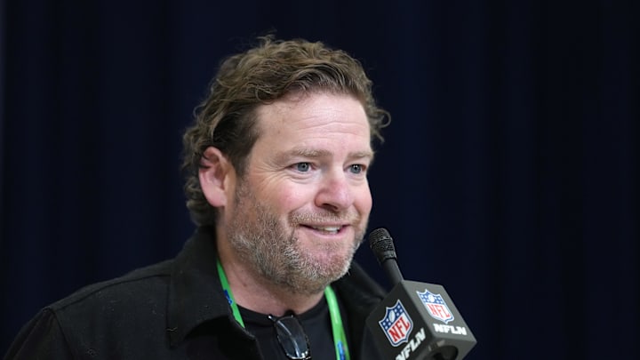 Seattle Seahawks general manager John Schneider speaks at the NFL Scouting Combine Seattle Seahawks general manager John Schneider speaks at the NFL Scouting Combine