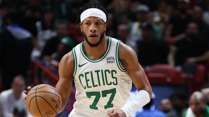 Boston Celtics forward Lamar Stevens (77).