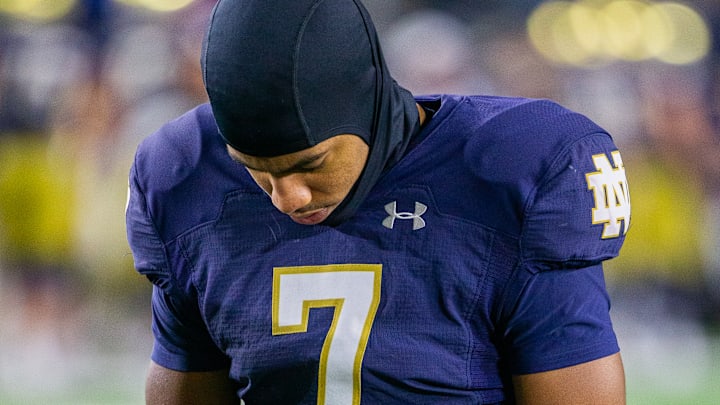Jaden Mickey's mom is getting several things done in her honor at the Notre Dame Fighting Irish Blue-Gold Game. Joe Alt gets ready for battle in the NFL.