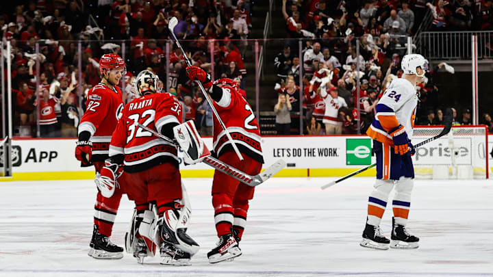 New York Islanders v Carolina Hurricanes - Game Two New York Islanders v Carolina Hurricanes - Game Two