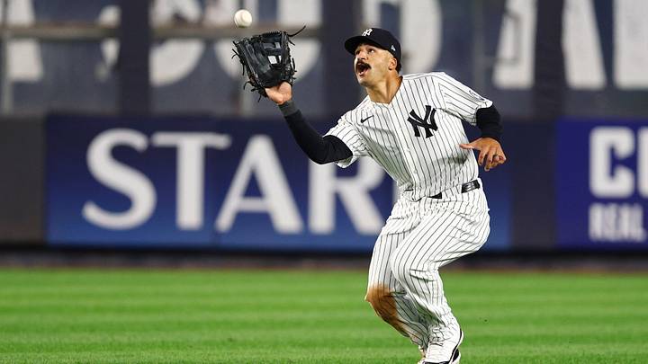 Trent Grisham has been a liability in center field for quite some time, and it was on display in the New York Yankees' 8-2 win over the Boston Red Sox in Game 2 of the AL Wild Card Series. Trent Grisham has been a liability in center field for quite some time, and it was on display in the New York Yankees' 8-2 win over the Boston Red Sox in Game 2 of the AL Wild Card Series.