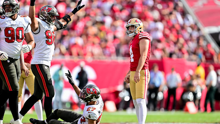 San Francisco 49ers kicker Jake Moody (4)