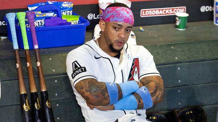 Jun 21, 2026; Phoenix, Arizona, USA; Arizona Diamondbacks second baseman Ketel Marte against the Minnesota Twins at Chase Field. Mandatory Credit: Mark J. Rebilas-Imagn Images