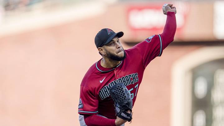 May 26, 2026; San Francisco, California, USA; Arizona Diamondbacks pitcher Eduardo Rodriguez (57) delivers a pitch against the San Francisco Giants during the first inning at Oracle Park. Mandatory Credit: Neville E. Guard-Imagn Images May 26, 2026; San Francisco, California, USA; Arizona Diamondbacks pitcher Eduardo Rodriguez (57) delivers a pitch against the San Francisco Giants during the first inning at Oracle Park. Mandatory Credit: Neville E. Guard-Imagn Images