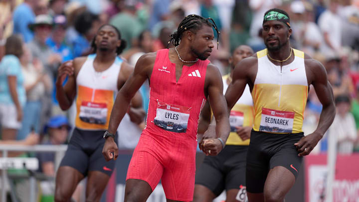 Kenny Bednarek didn't appreciate Noah Lyles's staring him down at the end of the 200 meter final at U.S. Nationals. 