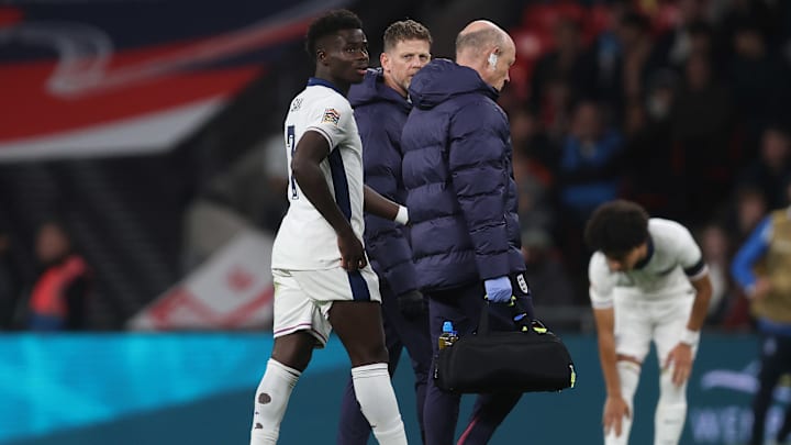 Saka was subbed off against Greece