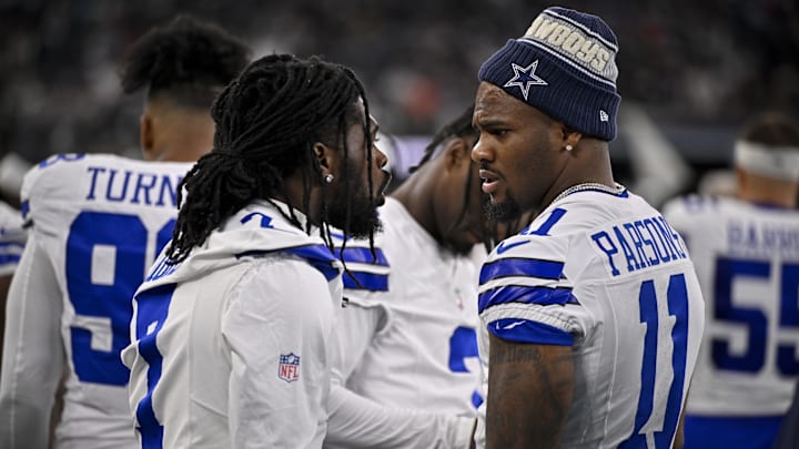 Dallas Cowboys CB Trevon Diggs and DE Micah Parsons during the game between the Dallas Cowboys and the Baltimore Ravens.