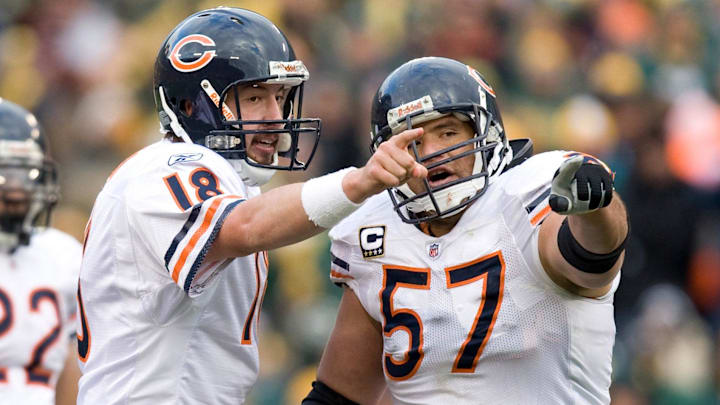 The next Bears Hall of Famer and best QB of the millennium, according to Brian Urlacher—QB Kyle Orton and center Olin Kreutz. The next Bears Hall of Famer and best QB of the millennium, according to Brian Urlacher—QB Kyle Orton and center Olin Kreutz.