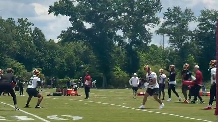 The Washington Commanders go through drills on day 2 of mandatory minicamp in Ashburn, Virginia. The Washington Commanders go through drills on day 2 of mandatory minicamp in Ashburn, Virginia.