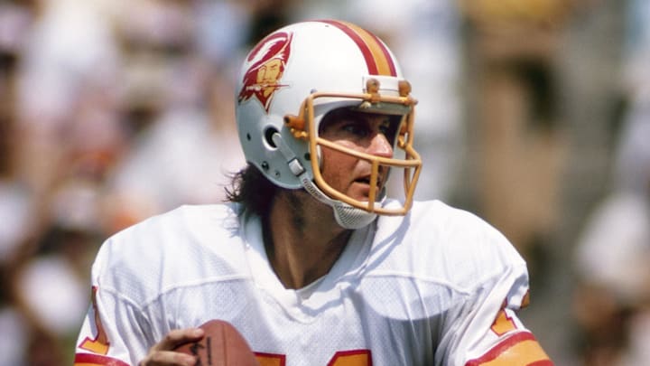 Tampa Bay Buccaneers quarterback Steve Spurrier (11) in action during the 1976 season. 