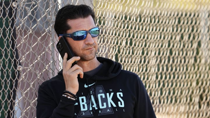 Arizona Diamondbacks general manager Mike Hazen during spring training workouts at Salt River Fields at Talking Stick near Scottsdale on Feb. 20, 2024. Arizona Diamondbacks general manager Mike Hazen during spring training workouts at Salt River Fields at Talking Stick near Scottsdale on Feb. 20, 2024.