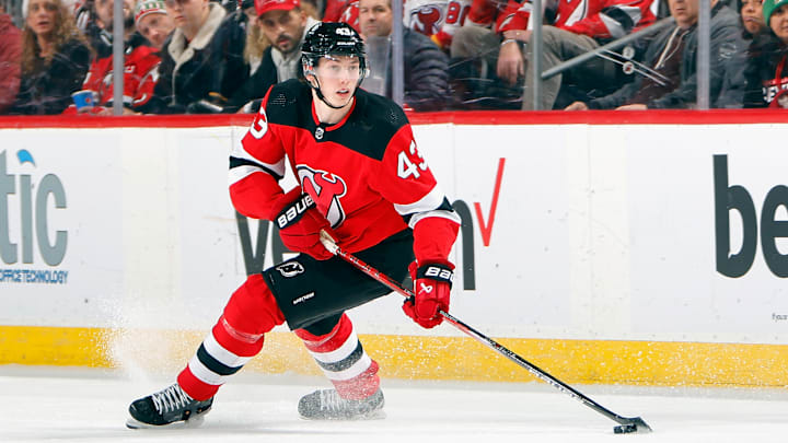 New Jersey Devils rookie Luke Hughes