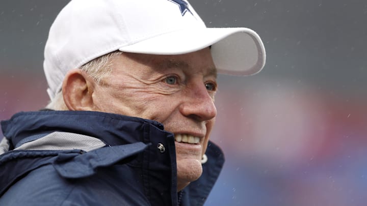 Dallas Cowboys team owner Jerry Jones before a game against the Buffalo Bills at Ralph Wilson Stadium. 