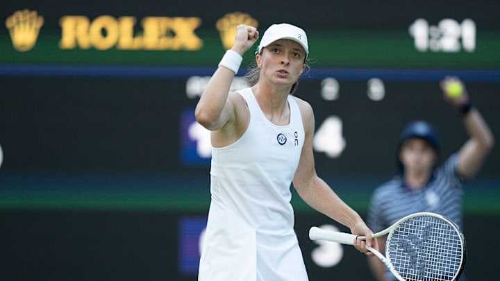 Iga Swiatek listens to The Rolling Stones before Wimbledon. Iga Swiatek listens to The Rolling Stones before Wimbledon.