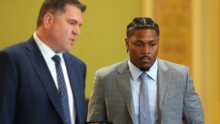 Green Bay Packers running back Josh Jacobs, right, appears in a Brown County courtroom on Sept. 10, 2026 in Green Bay, Wis., with his attorney Clarence Duchac III for a hearing. He pleaded no contest to misdemeanor battery and criminal damage to property charges after an incident in May. Green Bay Packers running back Josh Jacobs, right, appears in a Brown County courtroom on Sept. 10, 2026 in Green Bay, Wis., with his attorney Clarence Duchac III for a hearing. He pleaded no contest to misdemeanor battery and criminal damage to property charges after an incident in May.