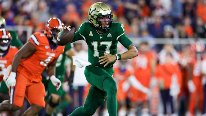 South Florida Bulls quarterback Byrum Brown. South Florida Bulls quarterback Byrum Brown.